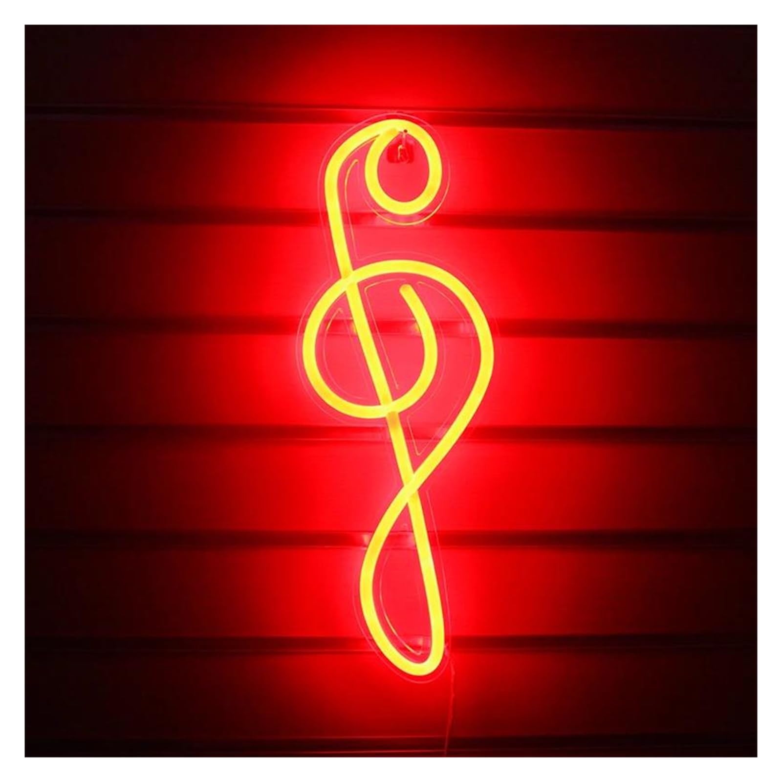 XENITE Luci al Neon Da Parete Insegna Al Neon Con Nota Musicale, Luce A LED Con Alimentazione USB, Decorazione Da Parete Per Camera Da Letto, Negozio, Festa, Club, Stanza,43cmх15.5cm