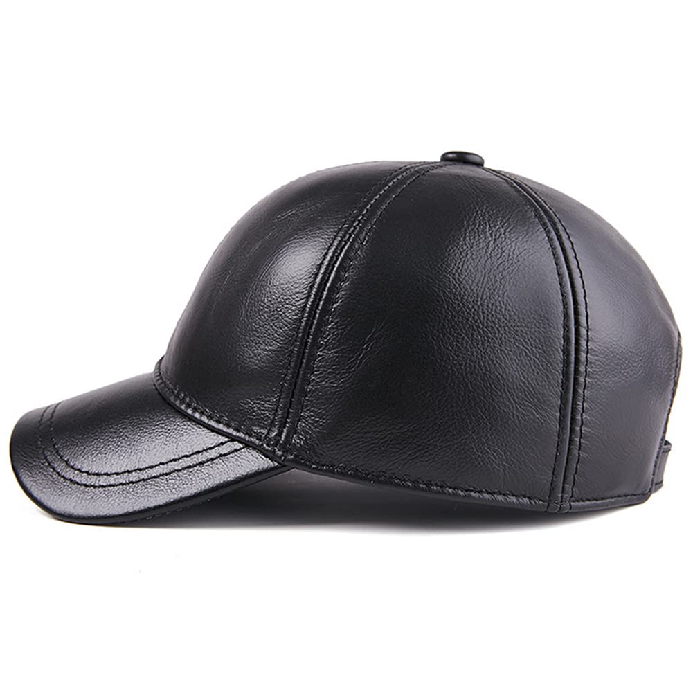 Cappello da Baseball in Pelle Cappello di Hip Hop - Cappello Uomo Donna - Unisex Regolabili Berretto da Baseball