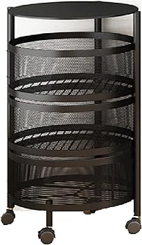 Kitchen Organizer Rack Round Rotating Multi-Layer Kitchen Storage Shelf Fruit and Vegetable Storage Basket Storage Rack Household Storage Rack Storage Rolling Utility Cart Tower Rack Countertop Stora