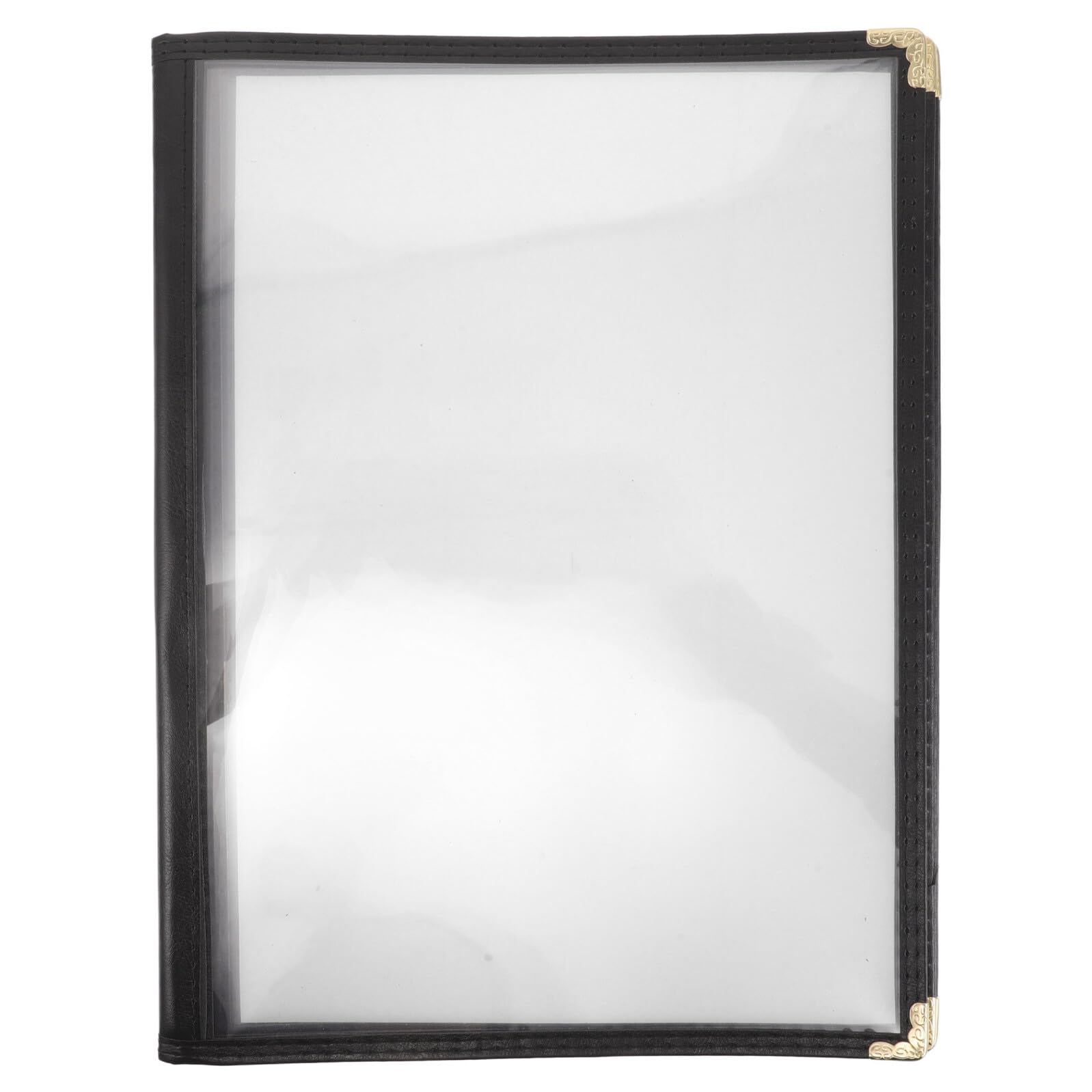 SHINEOFI Protège-menu Transparent en Pvc A4 5 Pages Insérables, Résistant aux Rayures, pour Restaurant et Présentation Élégante