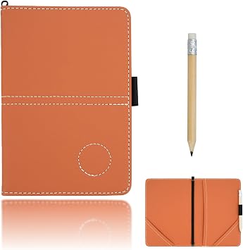 Golf Scorecard Holder PU Leather Score Card Holder Golf Yardage Book Cover with Pencil,6.29"x4.72",Brown