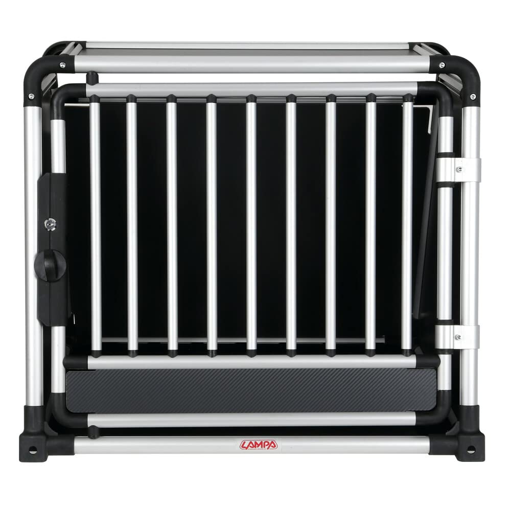 Lampa 60502 Premium Transportín de aleación de Aluminio, específico para el Transporte de Animales en Coche - Tipo 2-80 x 65 x 66 cm