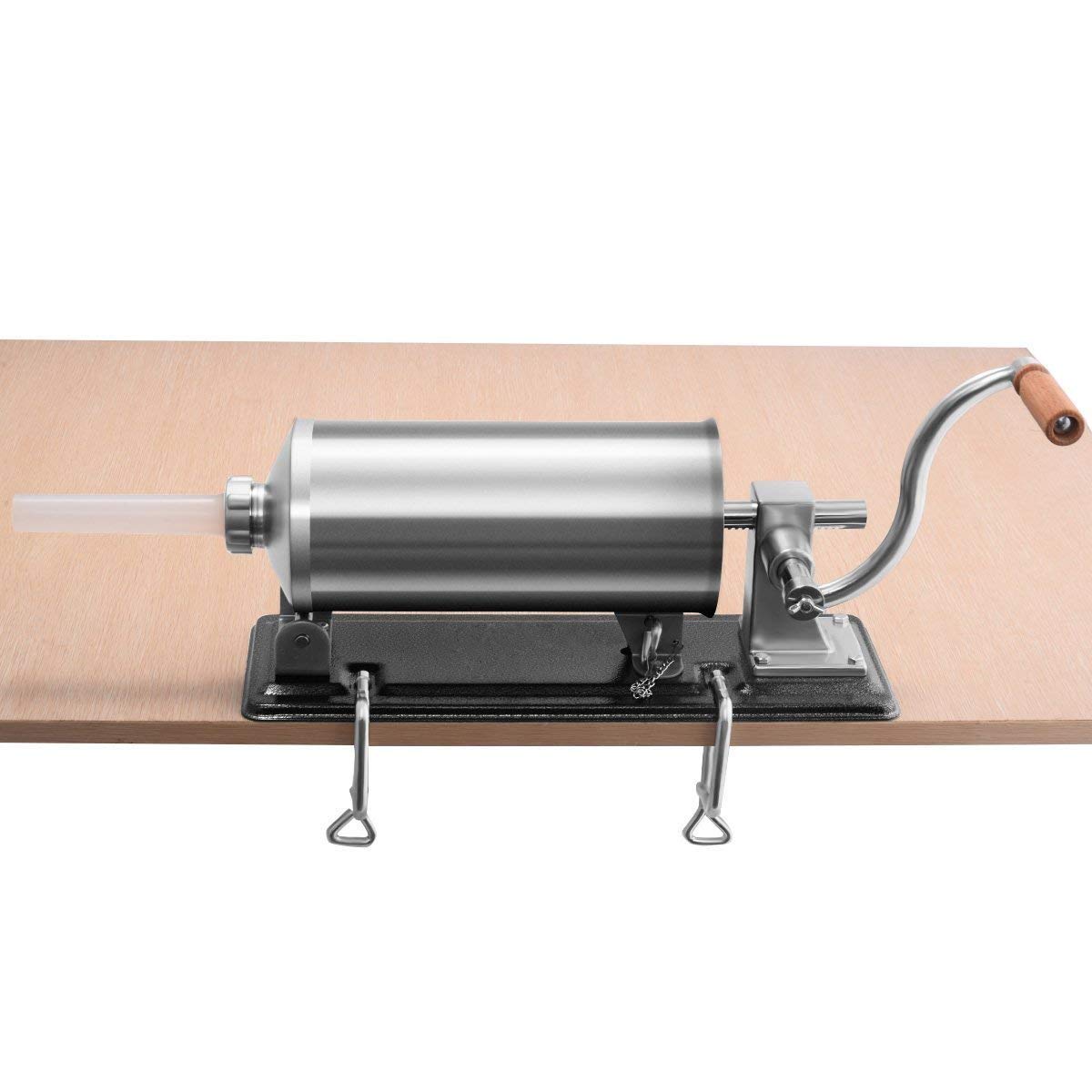 COSTWAY 4 kg Poussoir à Saucisses Viande, Machine à Saucisse en Acier Inoxydable avec 4 Tubes de Remplissage de Dimention différentes, Idéal pour Maison et Restaurant