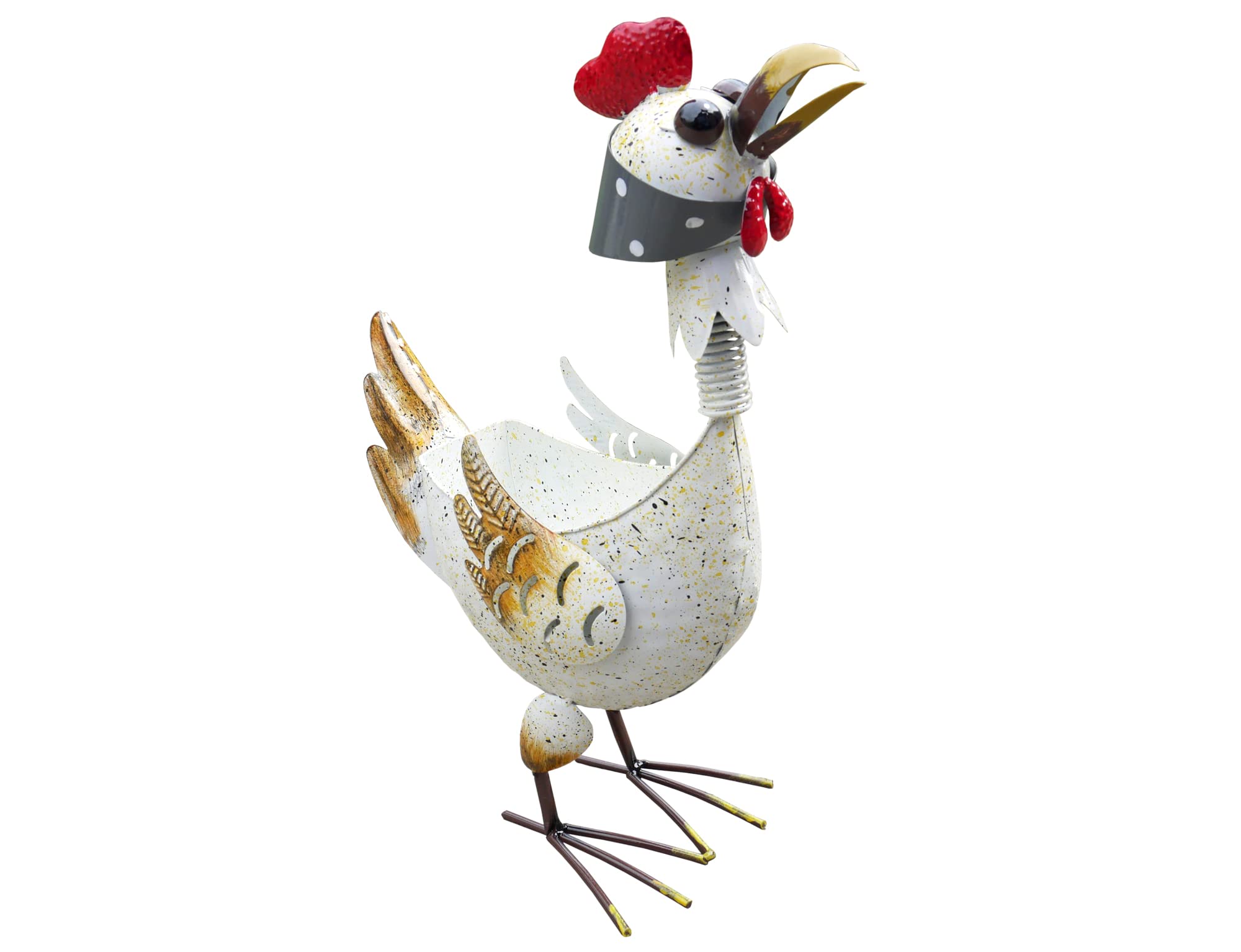 Ablerhome Decor Dog Terrier Plant Pot Ornament Animal Garden Sculpture Flower Planter Ornament New Gift (Cream Chicken) — image 1