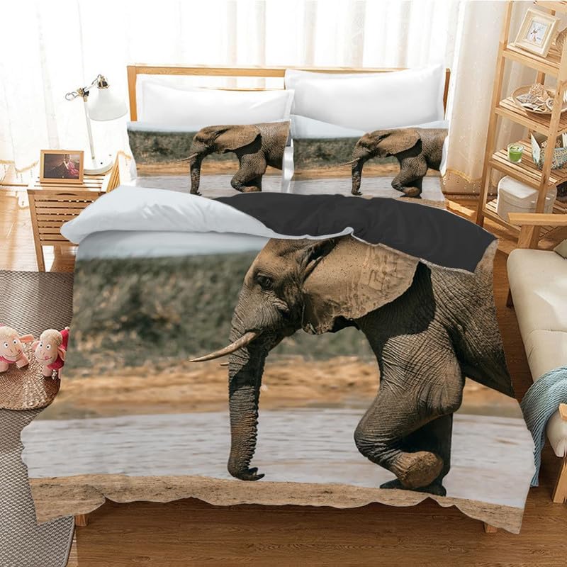 Funda nórdica infantil 155x220cm de elefante para regalo cumpleaños