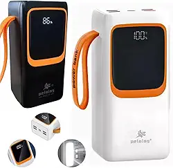 Carregador Portatil Power Bank 50000mah Universal Display Digital Carregamento Turbo Ultra Rápido 22.5W (BRANCO)