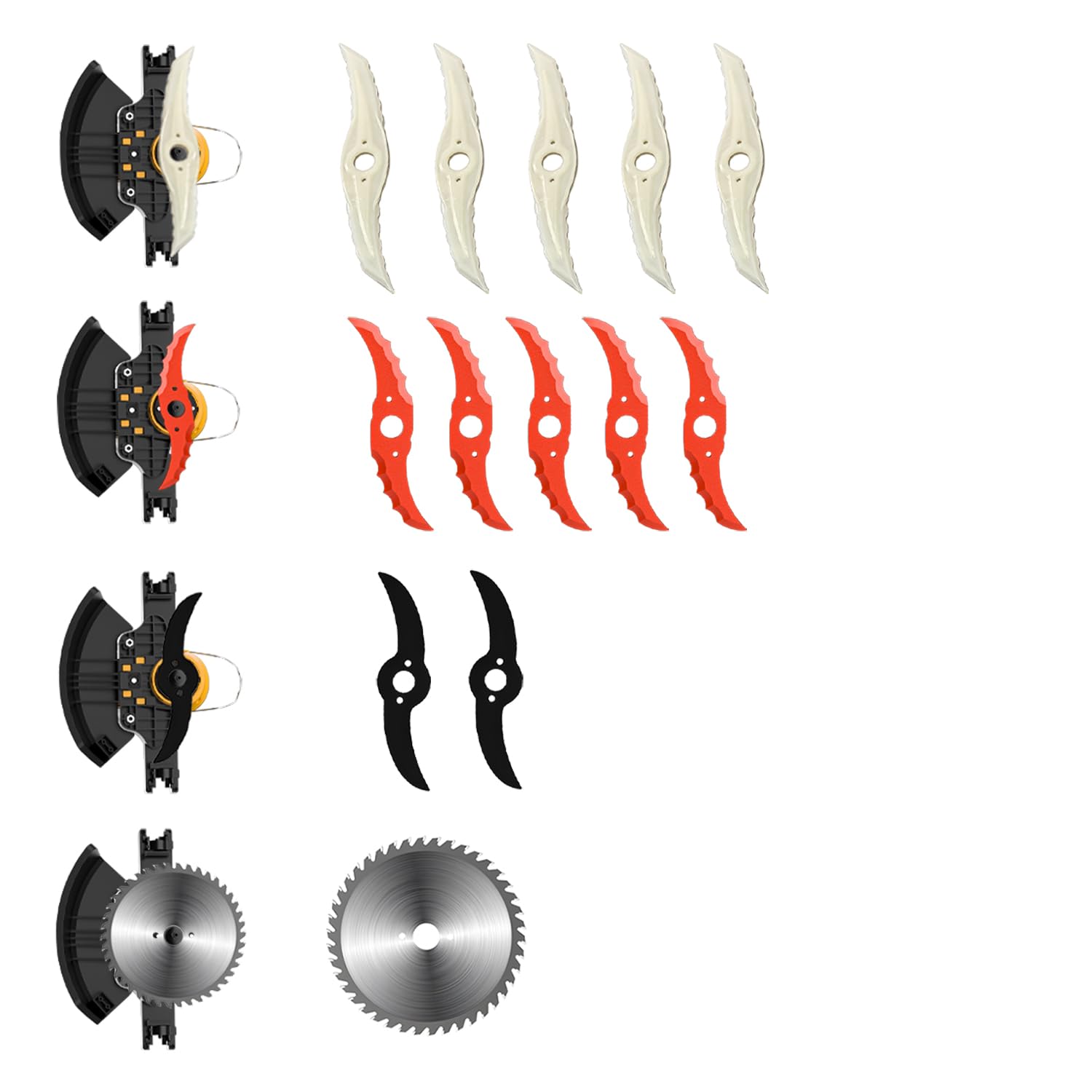 Givilo Ensemble de lames de Wacker pour GTD20E, avec 10 lames en nylon, 2 lames métalliques, 1 lame de scie en alliage