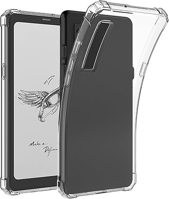 Miimall Clear Case for Onyx Boox Palma/Kant/Kant2 Non-Yellowing, Ultra-Thin Full Coverage Corner Air-Cushion TPU Soft Shockproof Protective Case for Onyx Boox Palma Mobile eReader 6.13 Inch, Clear
