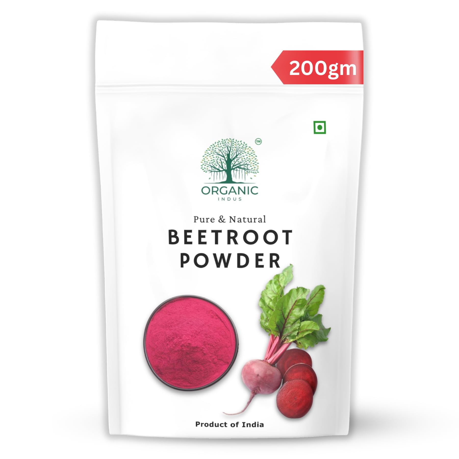 Organic Indus Beetroot Powder | Edible Grade Beta Vulgaris Root Powder for Skin Glow, Face Pack, Lip Care, Hair Nourishment, Pre-Workout, Juicing, and Culinary Use | 200gm (Pack of 1)-image-36