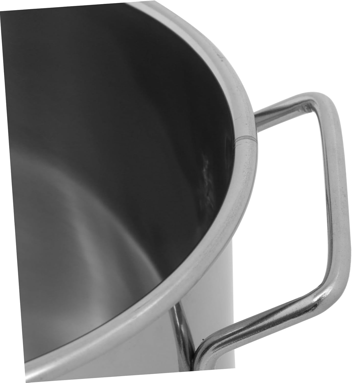 Stainless Steel Soup Pot with Lid Large Capacity Stockpot Multi Purpose Rice Bucket with Sturdy Handles for Home and Commercial Use