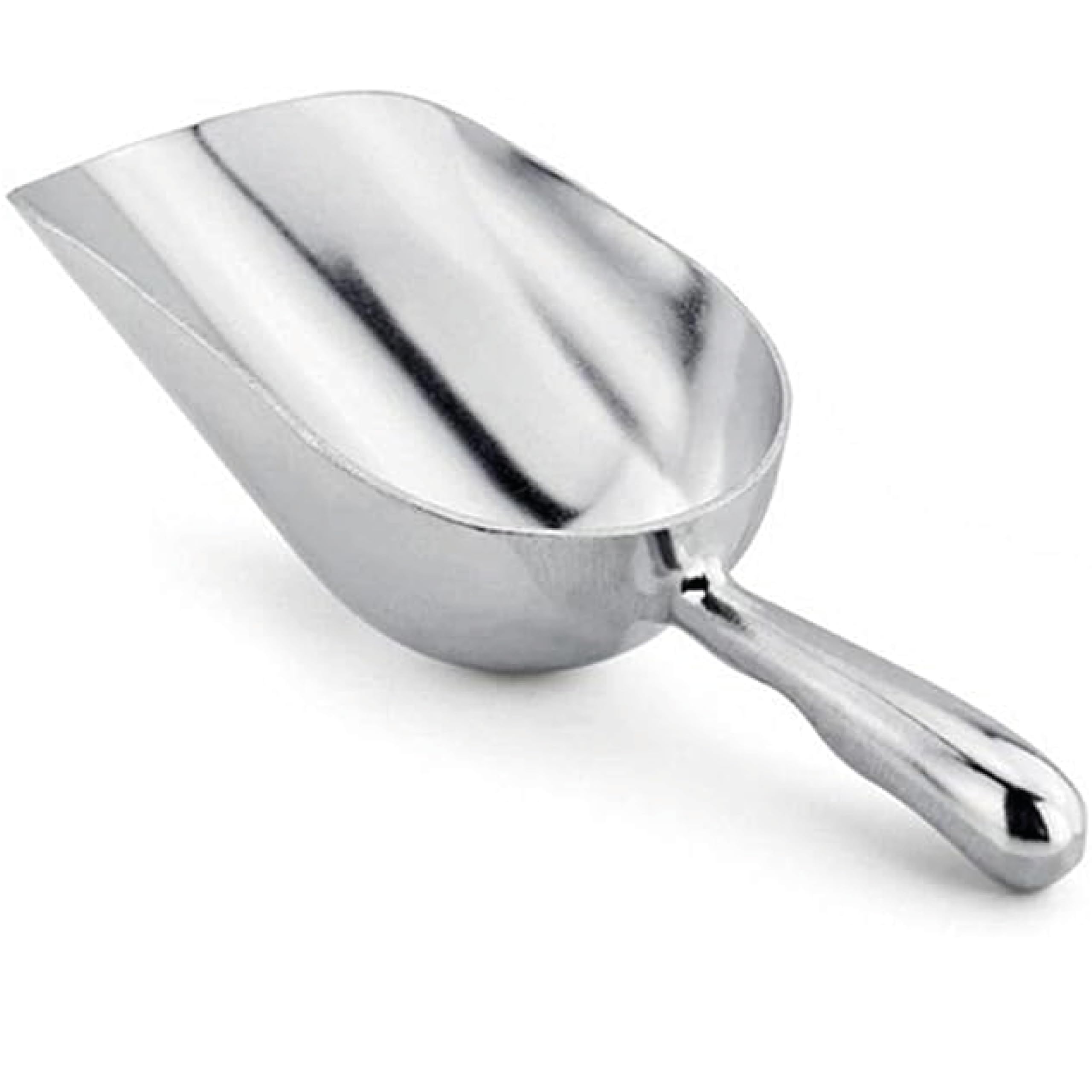 Stainless Steel Ice Scoop Multipurpose Metal Scoops for Dry Goods Sturdy Kitchen Scoops Different Sizes Flour Scoop Popcorn Scoop Measuring Pet Food Scoop for Candy Dessert Bean (1, 24oz)
