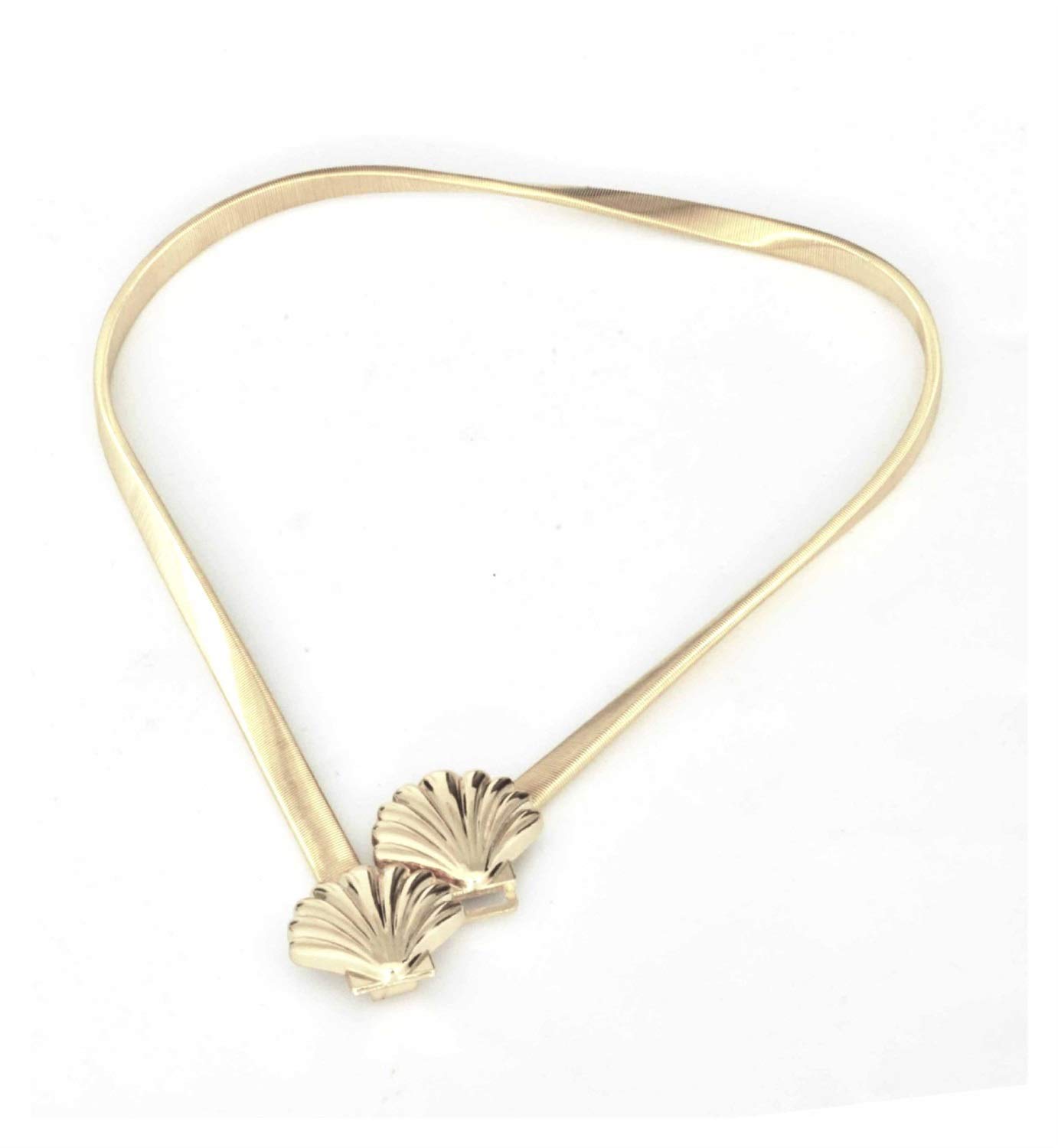 Jurk Riem Dames Taille Fancy, Ketting Riemen voor Dames Vergulde Bloem Kabel Taille Ketting Rond Wit Zirconia 31-41Inch(1X80-103Cm