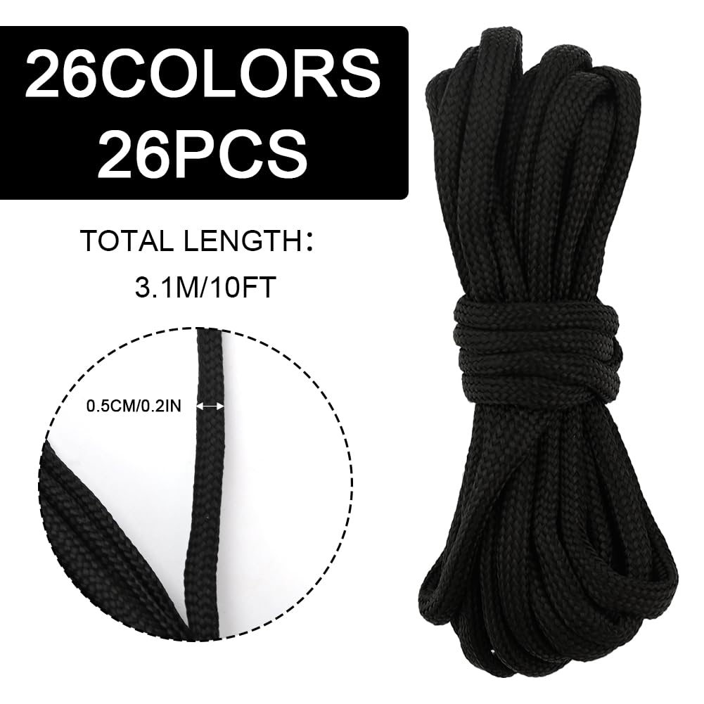 Linka do bransoletki paracord, 26 kolorów, 4 mm, linka spadochronowa, linka paracord, 550, 7 żyłek, DIY, ręczne oplatanie, do survivalu, na zewnątrz, smycze, brelok, obrożę dla psa, karabińczyk,