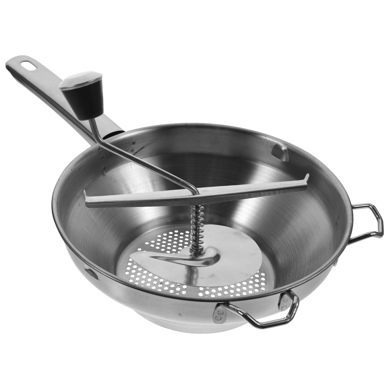 BESTonZON Food Mill Stainless Steel - Rotary Food Mill for Jams, Tomato Sauce, Applesauce, Puree, Mashed Potatoes