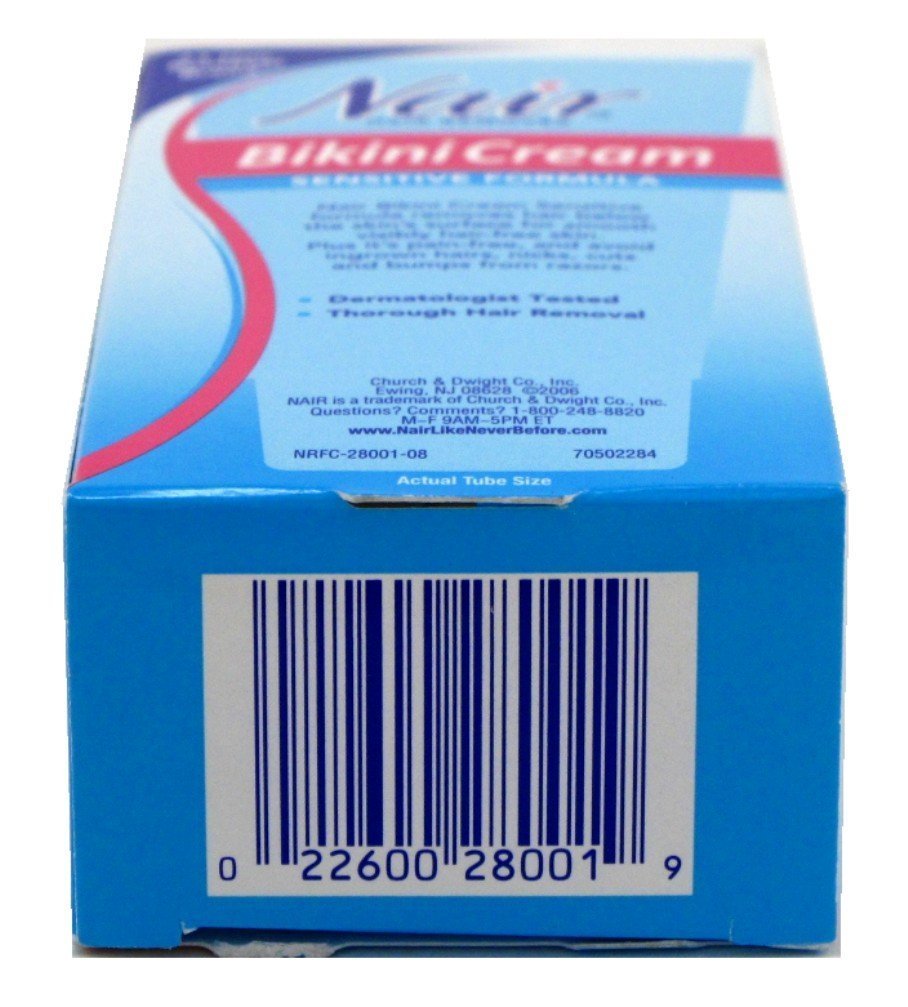 Nair Crema Depilatoria para Bikini - 1.7 oz: 3 unidades. Sensible. Para Mujeres
