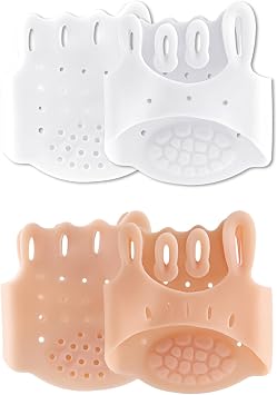 Toe Separator Toe Spacers Toe Straighteners Metatarsal Pad Bunion Pads Hammer Toe Spacers Correct Toes Forefoot Pad Relieve Foot Pain 2 Pairs