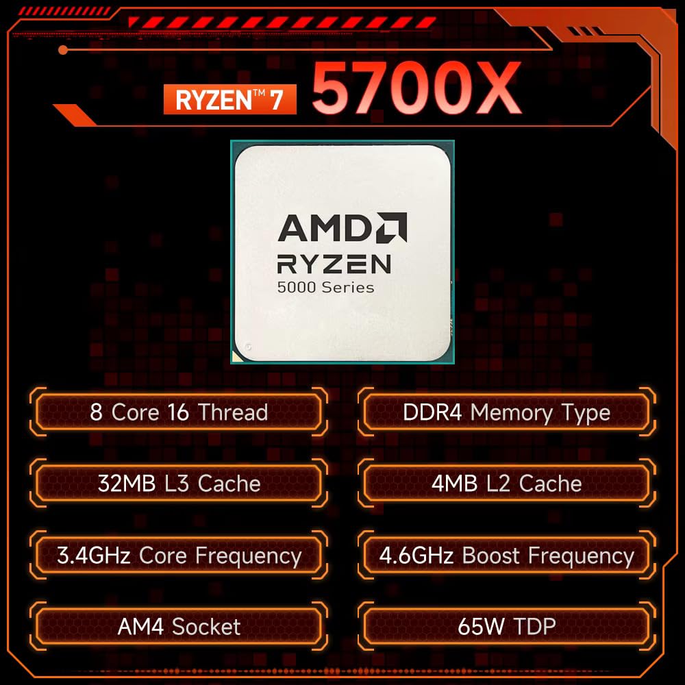 AMD Ryzen 7 5700X 8コア16スレッド CPU Amazon.co.jp: AMD Ryzen 7 5700X 8コアデスクトッププロセッサ:16
