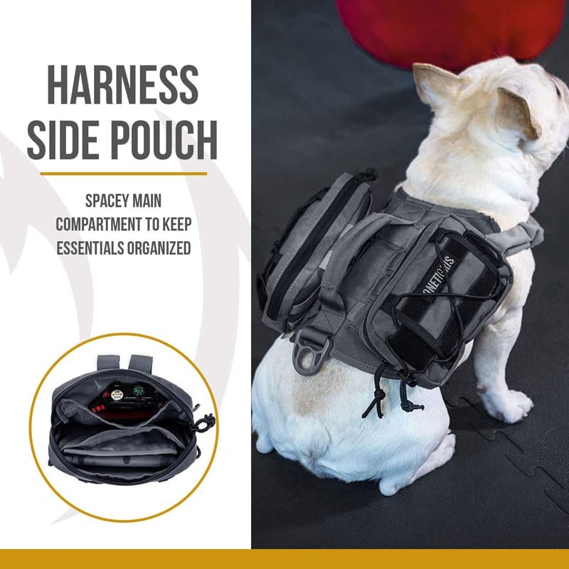 OneTigris EDC Futterbeutel für Hunde, Pouch Zusatztasche für Hunderucksack MOLLE Futterbeutel Hundetraining Geeignet für Hundegeschirren (2 Stück - Grau)