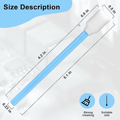 Miniatura 3 de SHIYETA 5.1" espuma limpieza hisopo para cámara formato solvente impresora de inyección de tinta Roland equipo óptico (50)