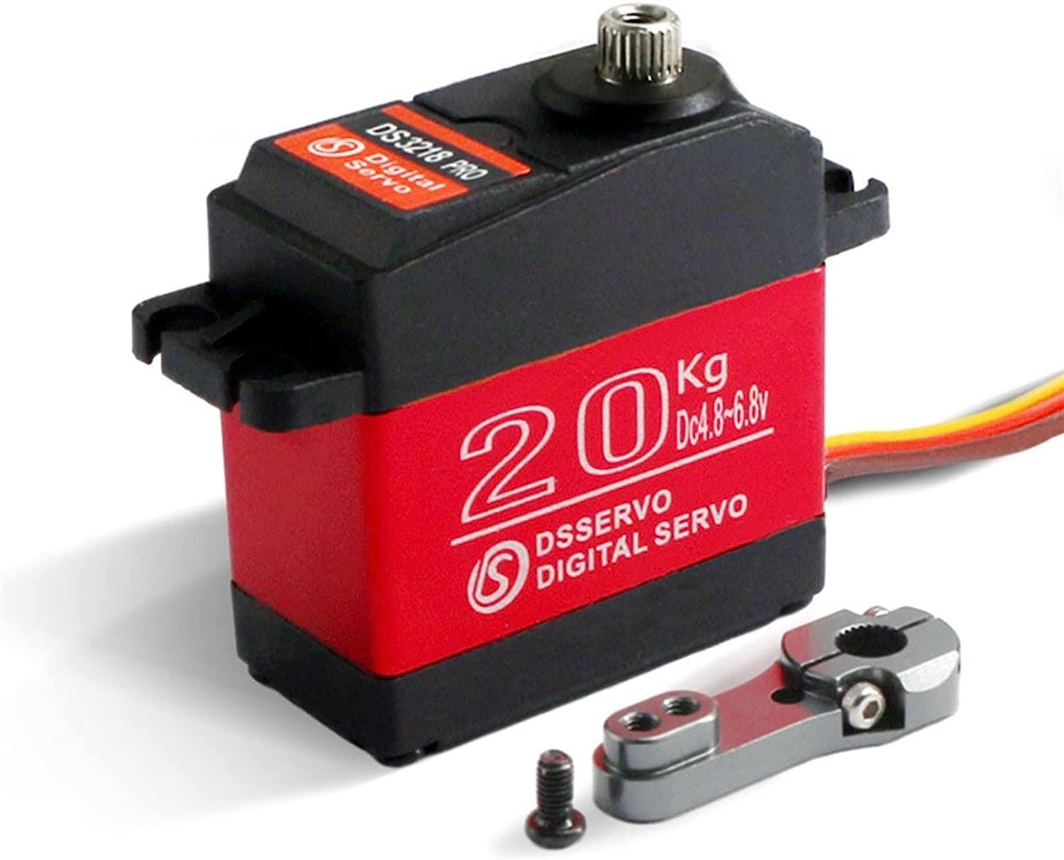 YUNIQUE GREEN-CLEAN-POWER - Servomoteur Numérique DS3218 PRO 6V 20KG | Contrôle Précis 180 Degrés | Étanche pour Robotique et Modélisme | Inclut Pignon 25T, Aluminium