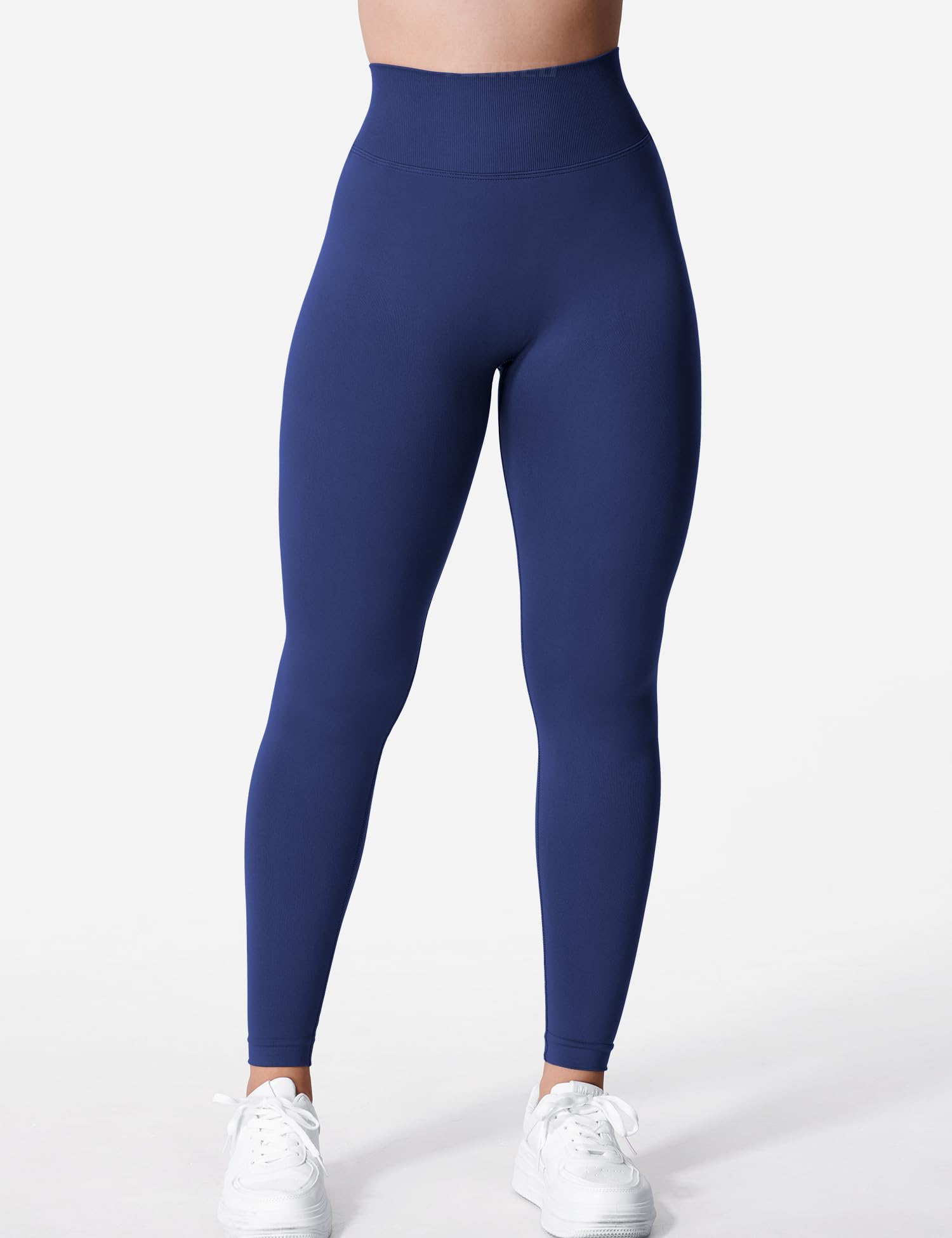 YEOREO Liz Scrunch legginsy treningowe dla kobiet z wysokim stanem podnoszące pośladki V plecy talia bezszwowe legginsy na siłownię do jogi
