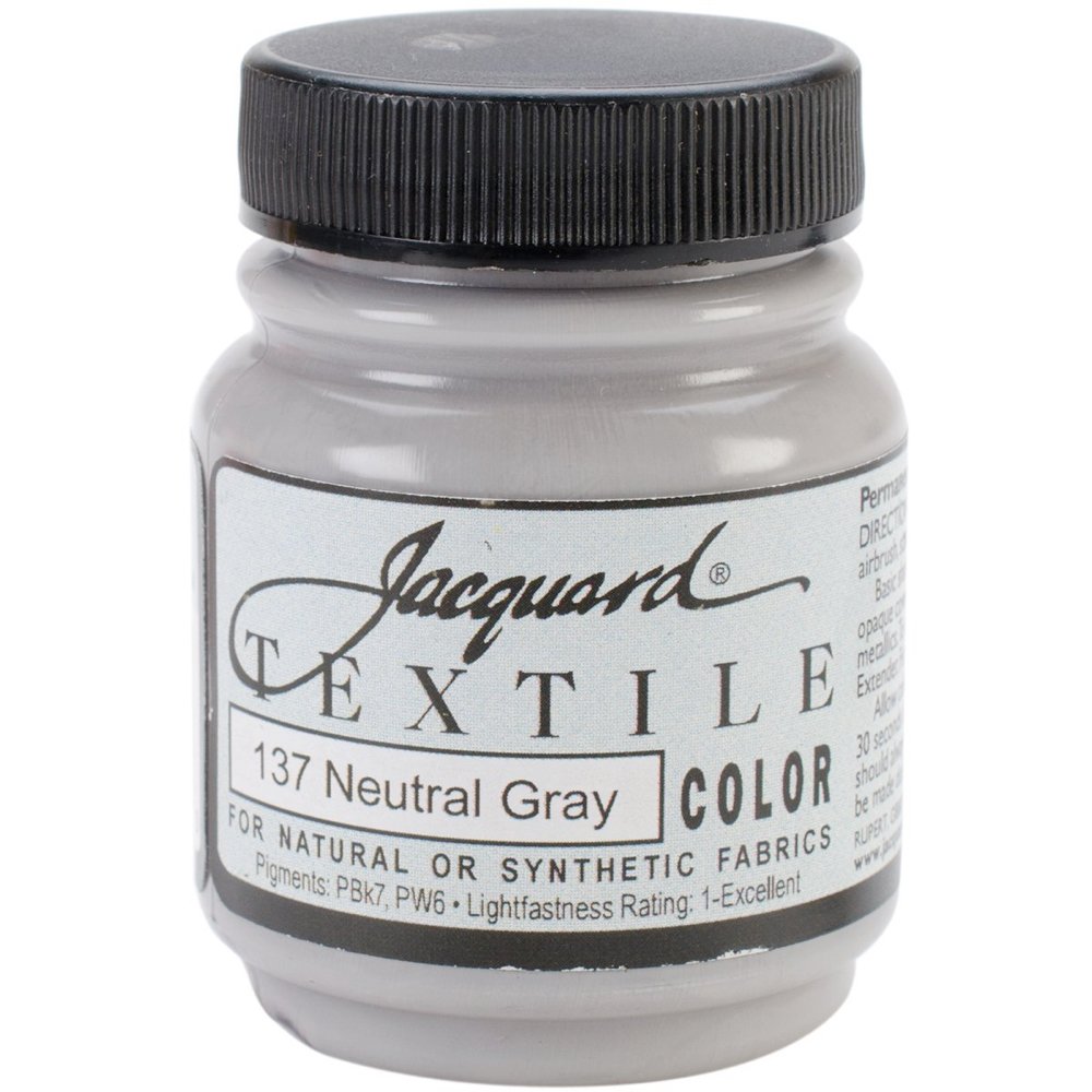 Jacquard Textile Paint, Neutral Grey, 2.25 Oz (Pack of 1) 134591