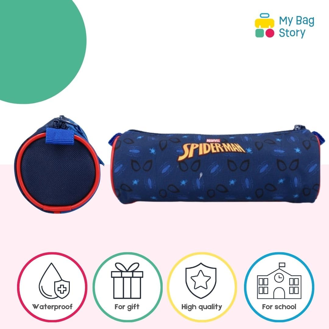 mybagstory, Pencil Case, Spiderman, Blue, Child, School, Primary, Kindergarten, Daycare, Boys Pencil Case, Size 21 cm, Blue - Image 3