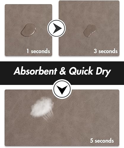 Miniatura 4 de Tapete de alimentación para mascotas, absorbente de agua, reutilizable, de secado rápido, duradero, para perros y gatos, fácil limpieza, suministros