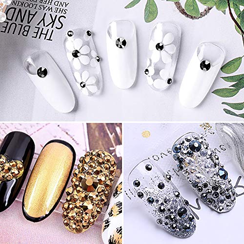 Flachbodenbohrer Glas Magie Gemischt Diamant Strass Schmuck Nail art Charme 3D Nagel Schmuck Diy Dekoration Nail art… – Bild 5