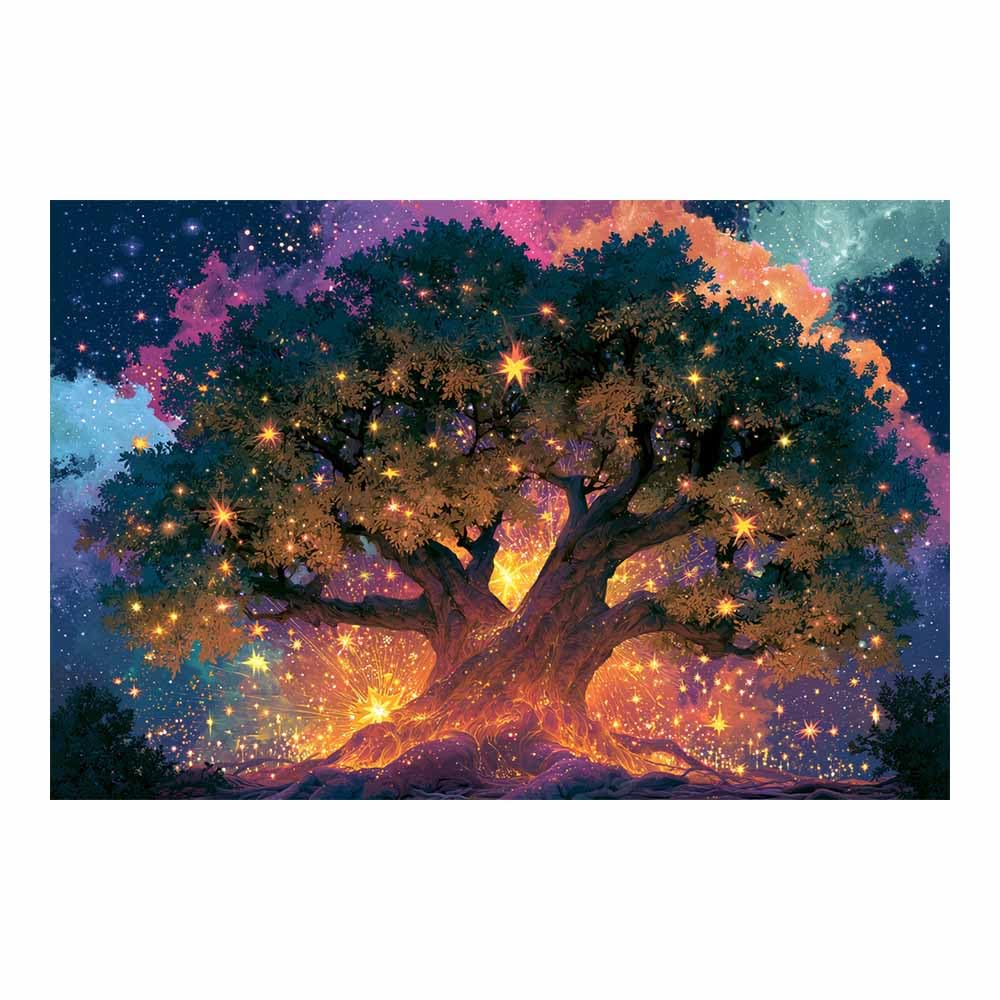 HOQIU Print Canvas Poster Decor Golden tree abstract art canvas prints, nature wall art, for Bathroom Home Office Decor(Multicolor)-80x120cm Unframed