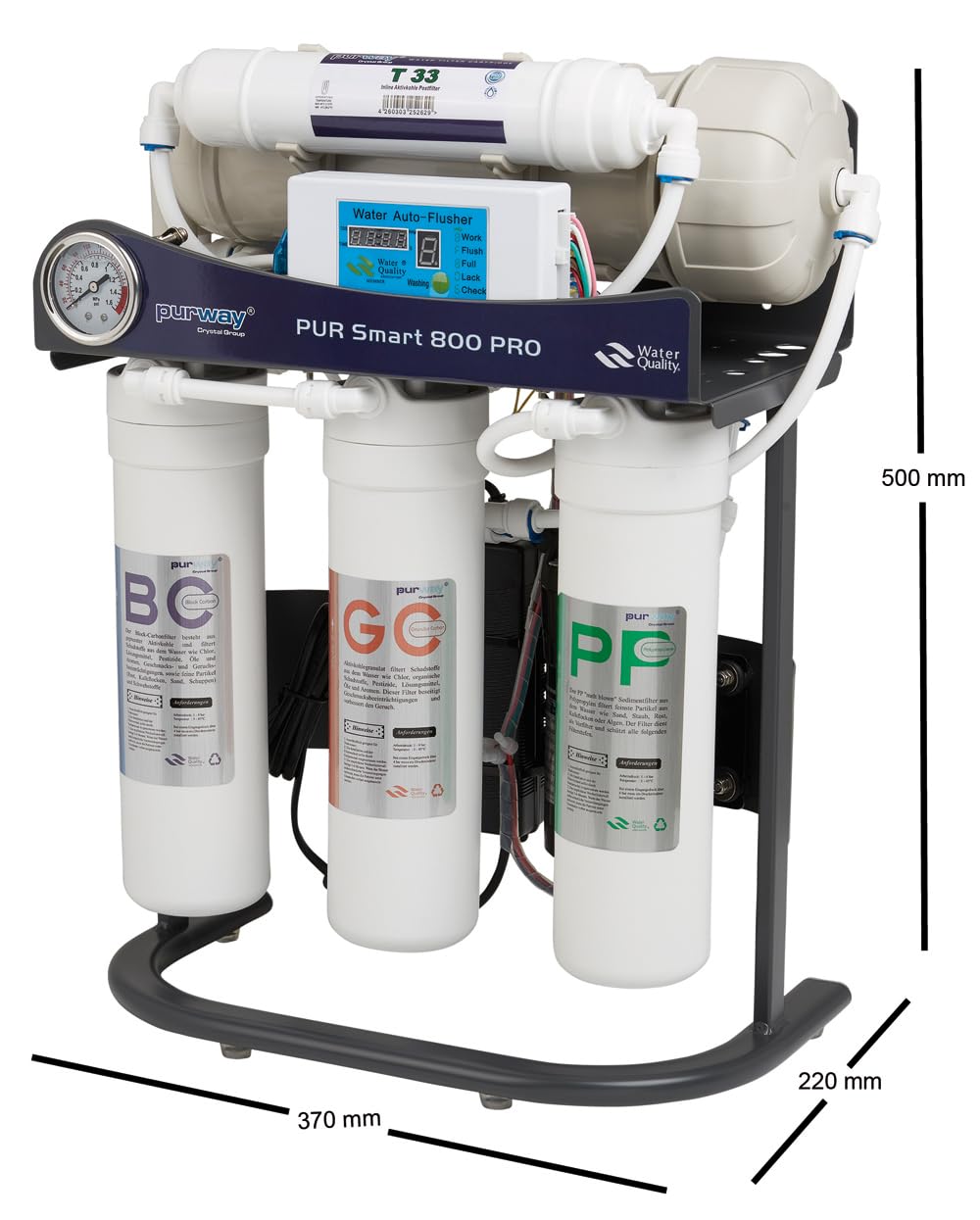 Sistema Di Osmosi Inversa 400 GPD 8 Stadi Senza Serbatoio Filtro Per Acqua P 010201770325