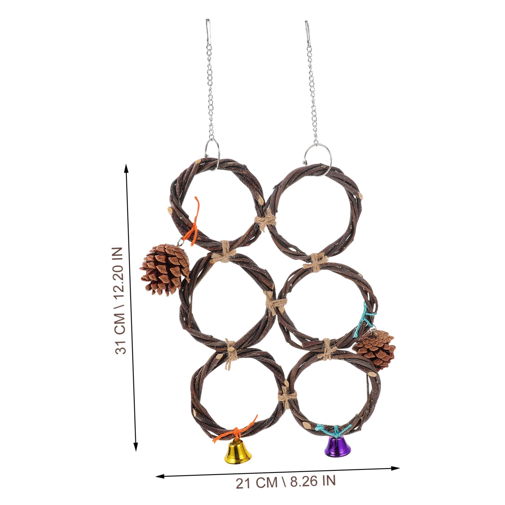 SUPVOX 1Pc Parrot Hanging Circle Durable Bird Cage Swing for Climbing and Chewing Lightweight Design for All Bird Promotes Exercise and Fun for Parrots and Birds