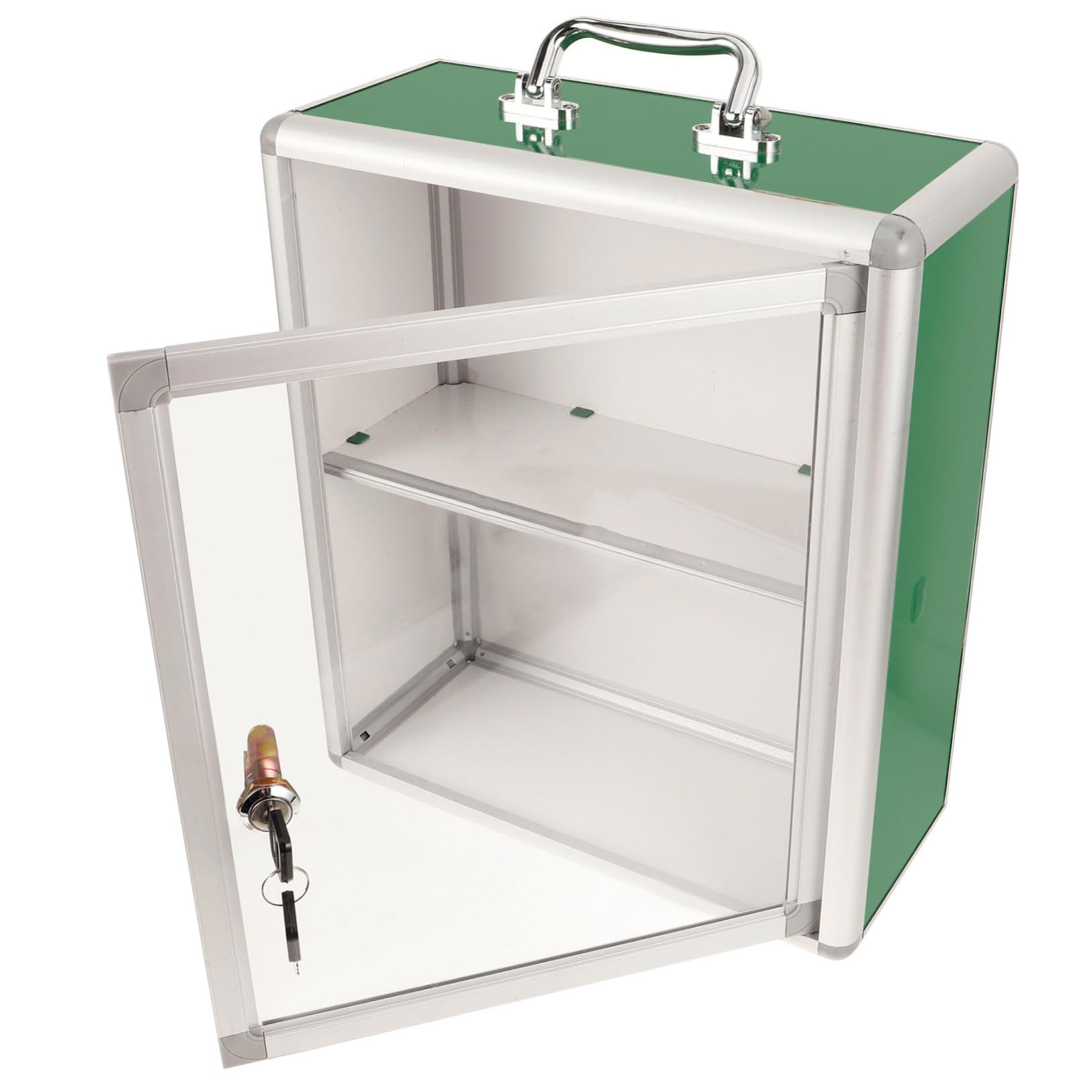 GALPADA Botiquín y Puerta Transparente Montado en Pared de Primeros Auxilios Gran Capacidad, Diseño Ahorrador de Espacio para Uso en Hogar y Casilleros