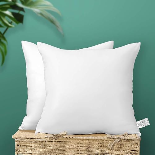 OTOSTAR Juego de 2 rellenos de almohada de 16 x 16 pulgadas, forma cuadrada para sofá, cama, rellenos de almohadas decorativas para interiores
