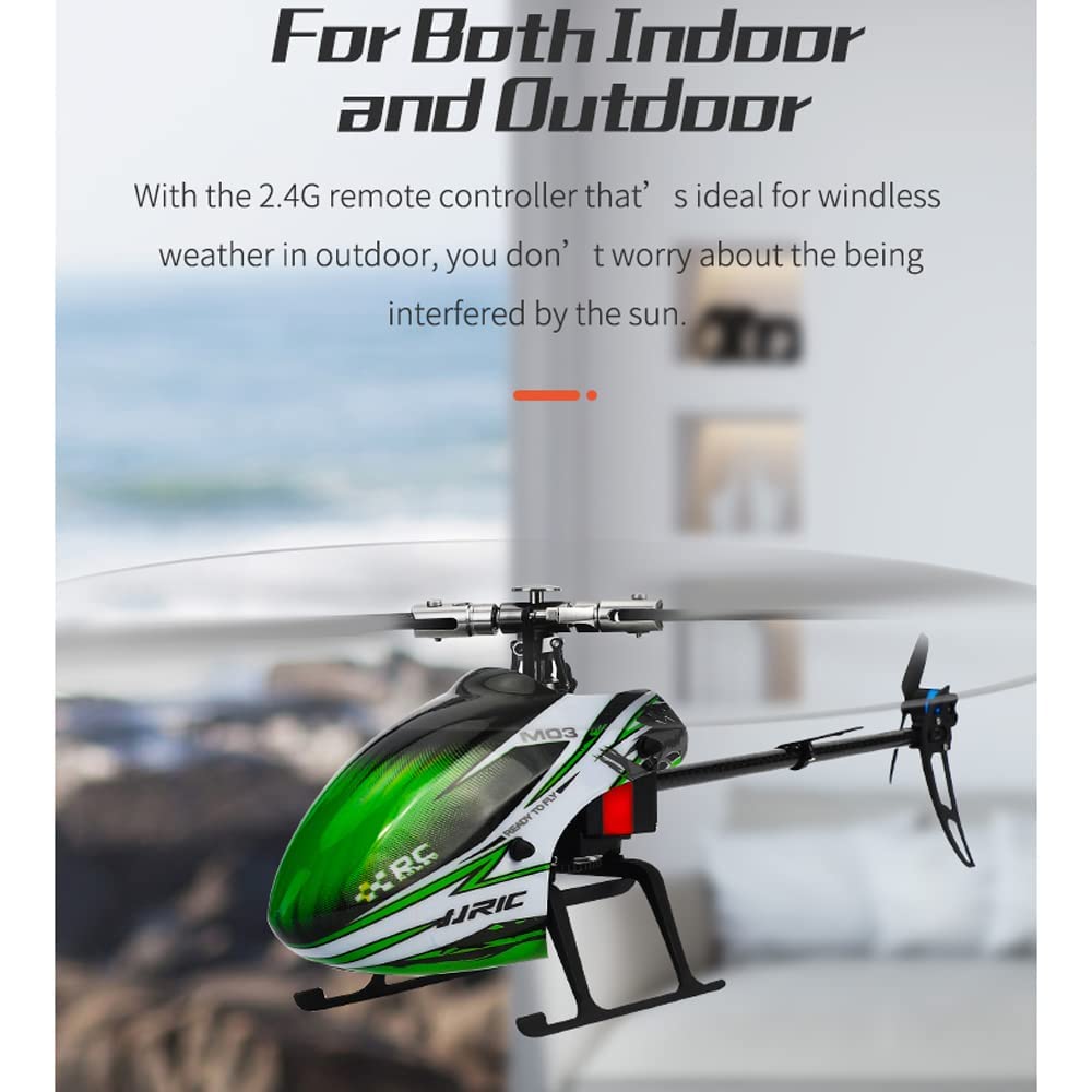 GuyAna Helicóptero RC de Doble Motor sin escobillas para Adultos, helicóptero de Control Remoto de 6 Canales 2,4 GHz 3D y 6G de una Sola hélice sin alerones con giroscopio de 6 Ejes, avió