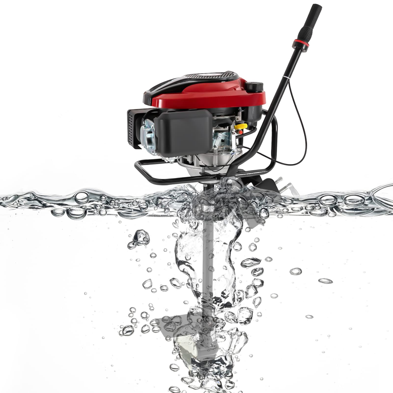 2/4 Takt Außenbordmotor Benzinmotor, Heavy Duty Boot Motor Außenbordmotor für Aufblasbare Fischerboot und Angeln (8PS 4-Takt)