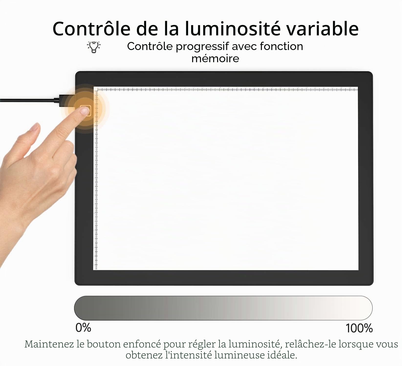 Panneau Lumineux LED 5600K 30,4 x 21 cm Scanner Diapositives et Négatifs Photo à Plat Ultra-Mince Luminosité réglable