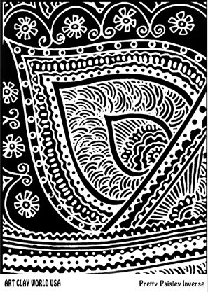 FlexiStamps Texture Sheet Pretty Paisley Inverse Design - 1 pc.