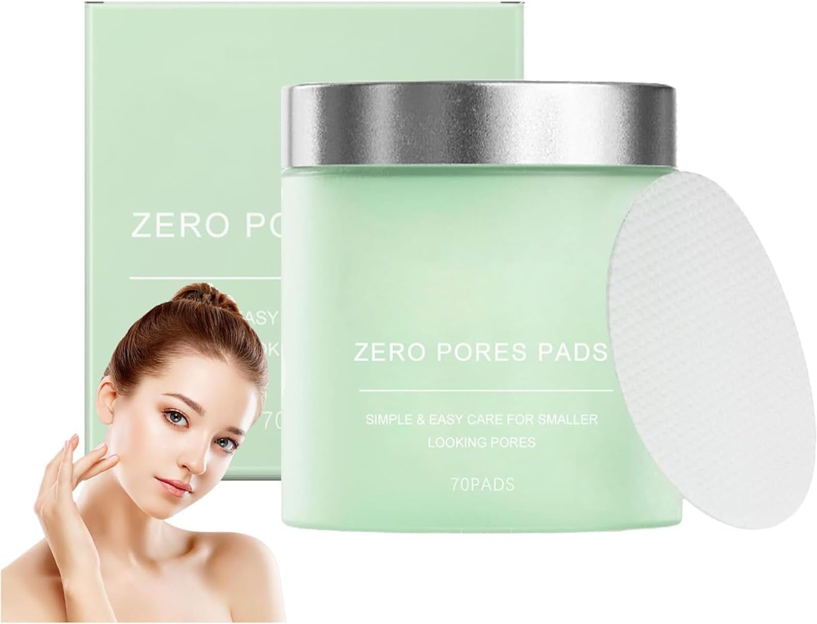 Zero Pore Pads, Dual-Textured Facial Toner Pads for Deep Cleansing & Pore Minimizing, Exfoliating for Smooth, Korean Beauty Skincare, 70 Pcs
