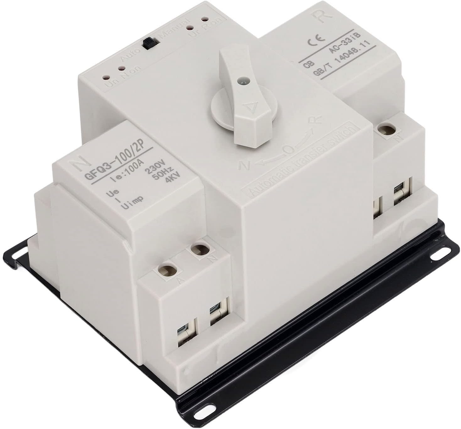 Dual Power Automatic Transfer Switch, Automatic Changeover Switch 125A ATS AC230V for Factory
