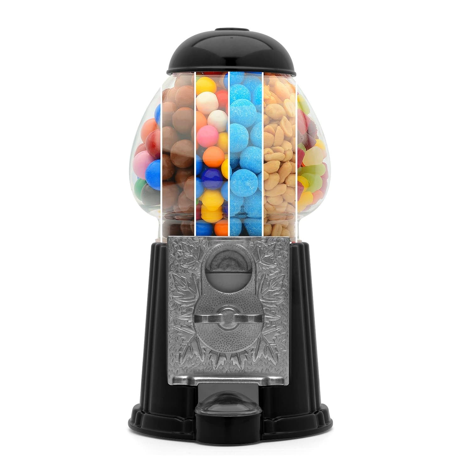CKB LTD Máquina de chicles retro, dispensador de caramelos, alcancía, caja de dinero, ahorrador que funciona con monedas H23cm (Tamaño pequeño 23 x 12,5 x 11,5cm) (Negro)