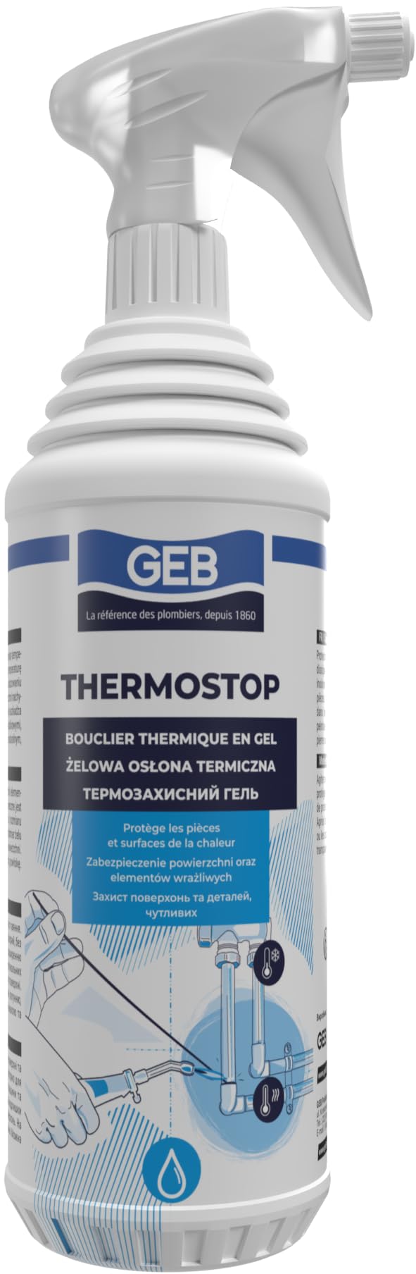 GEB Thermostop gel de protection thermique lors des soudures, Translucide,1 L