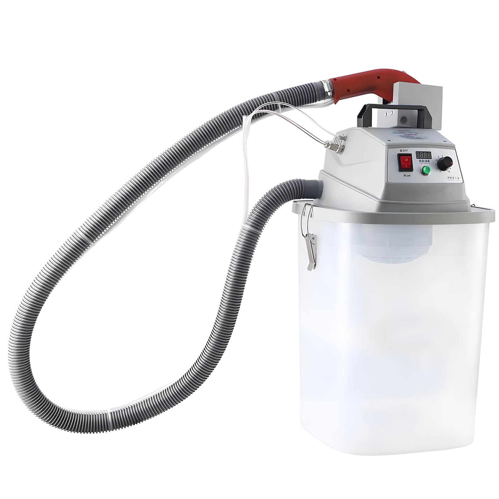 Cortadora de hilo eléctrica sin escobillas de un solo cabezal, ajustable 3000-28000r/min, máquina de corte automática de hilos con cubo de almacenamiento de 30 L para coser