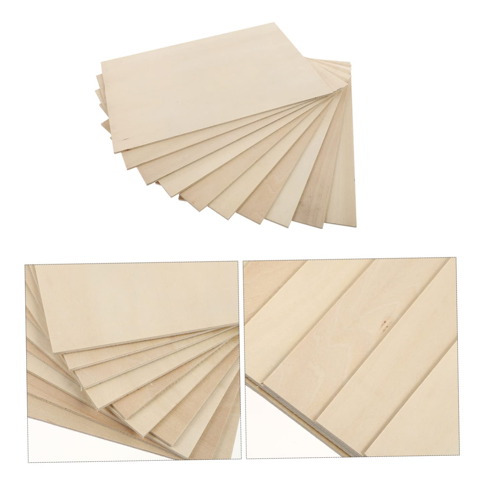 10 Pezzi Pannelli in Legno di Tiglio per Modellismo e Diy, Leggeri e Naturali, per Pittura e Pirografia