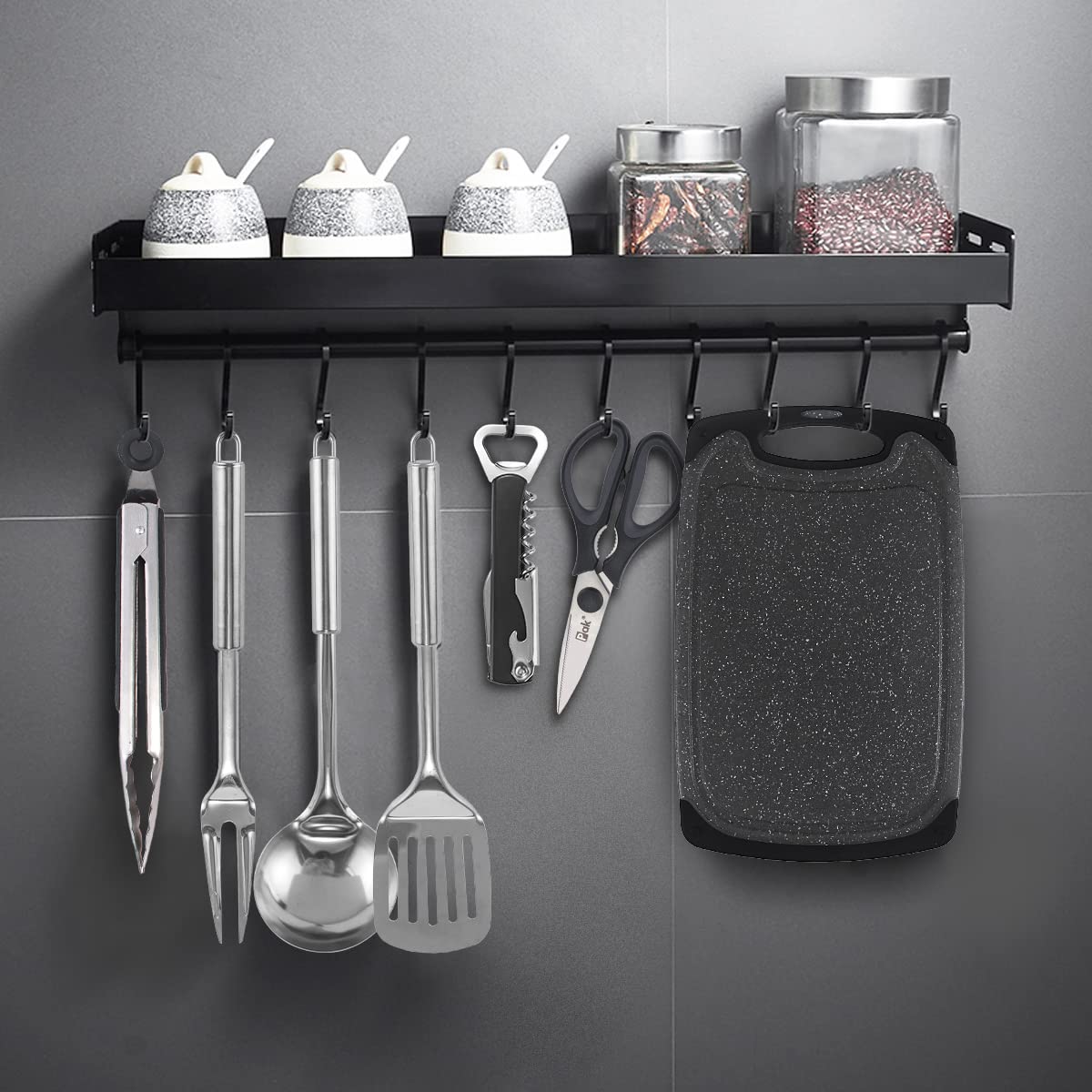 Pak Schneidebretter Set, Schneidebrett, Kunststoff Schneidebretter für Küche Spülmaschinenfest BPA Frei, Großes Schneidebrett, Schneidebretter für Küche, Fleischschneidebrett, Rutschfest, Saftrillen