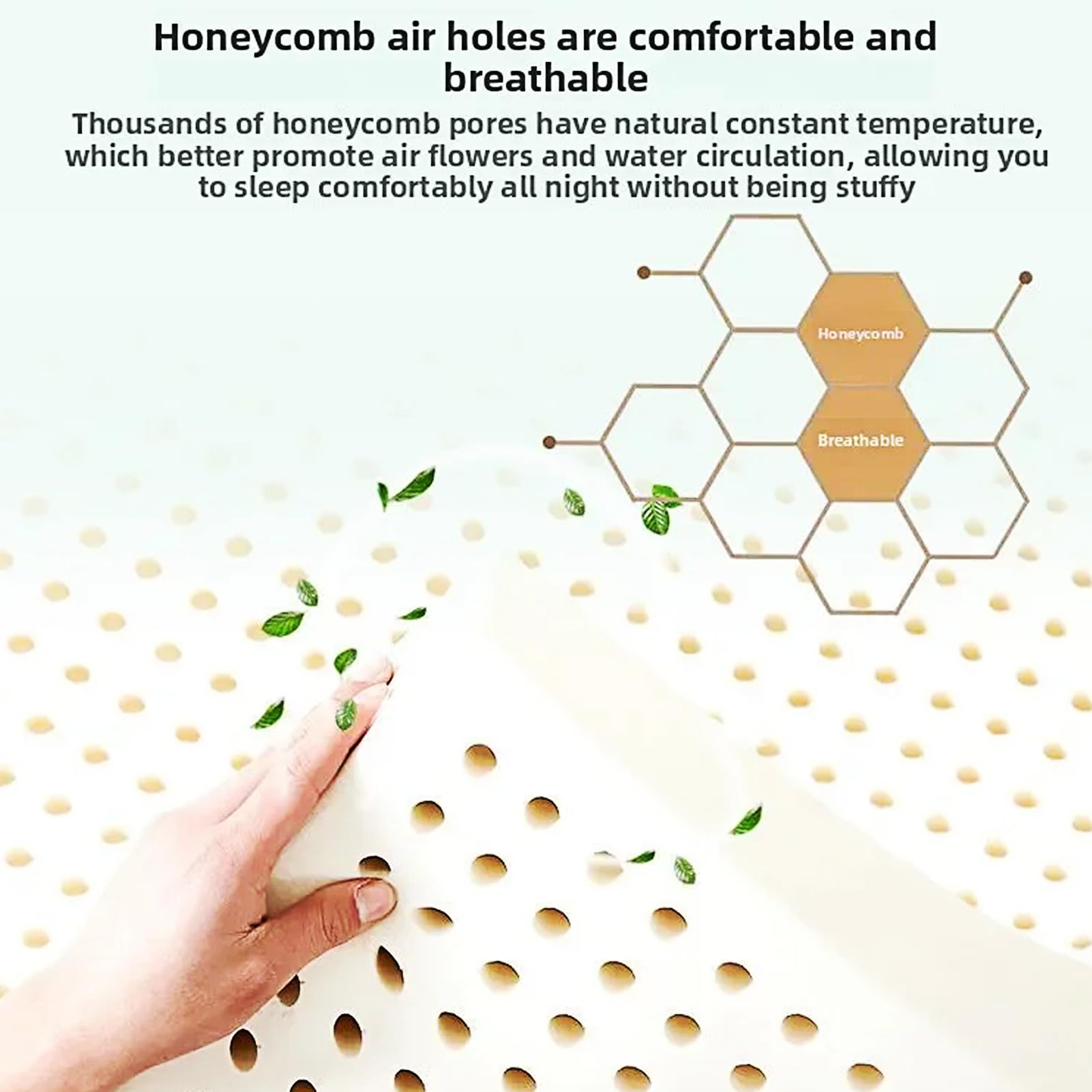 Coprimaterasso in lattice con rivestimento morbido per un maggiore comfort e isolamento del movimento, perfetto per chi dorme sul lato posteriore e per alleviare le allergie.