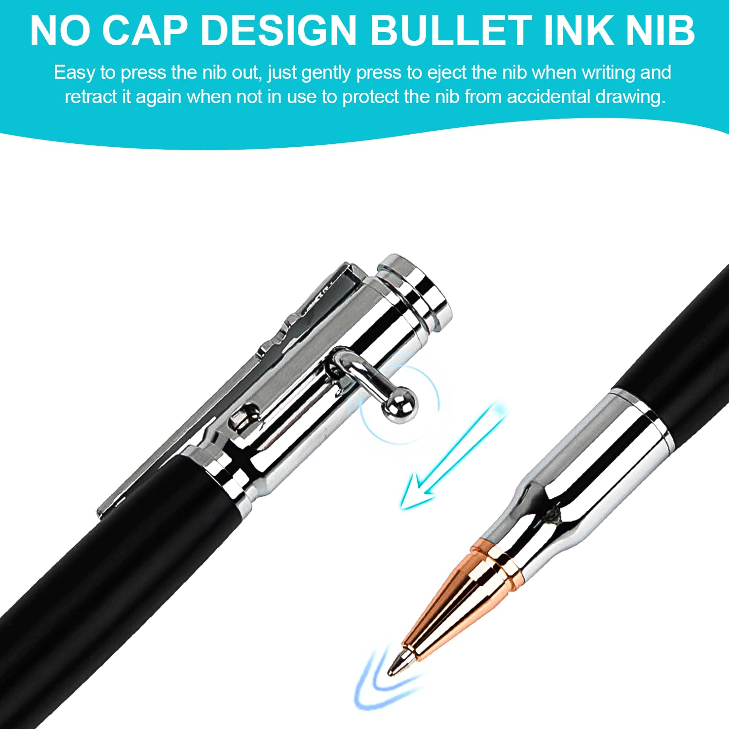 6 Pcs Bolt Action Pen Kits For Woodturning - Silver Gold Black Pen Making Sets For DIY Craft Projects