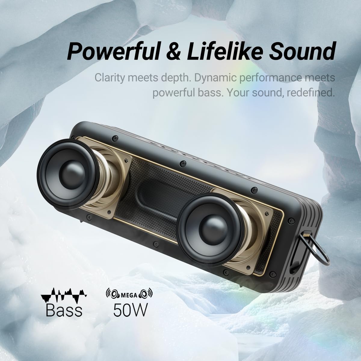 BOGASING G4 Enceinte Bluetooth Puissante, 5OW Son énergique