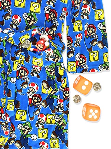 Super Mario MF21594RB Brothers Luigi Toad Adult Plush Hooded Fleece Bathrobe Robe  thumb #6