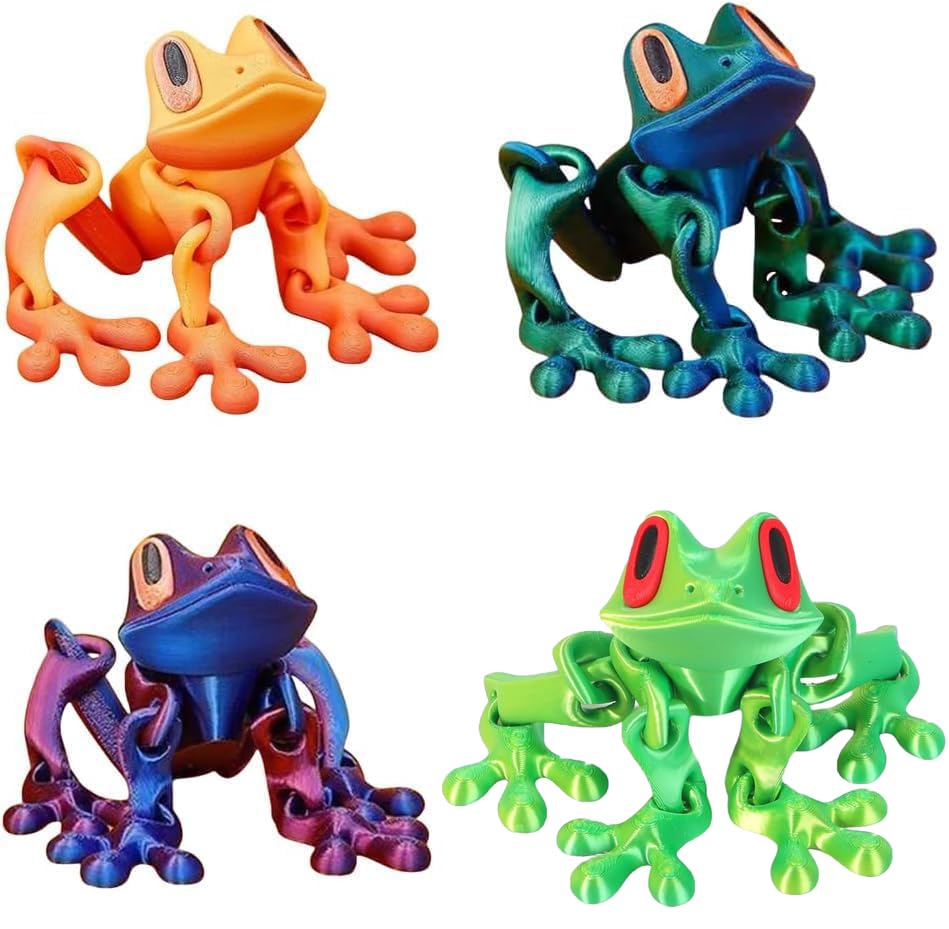 Imán decorativo 3D rana magnética 4 piezas